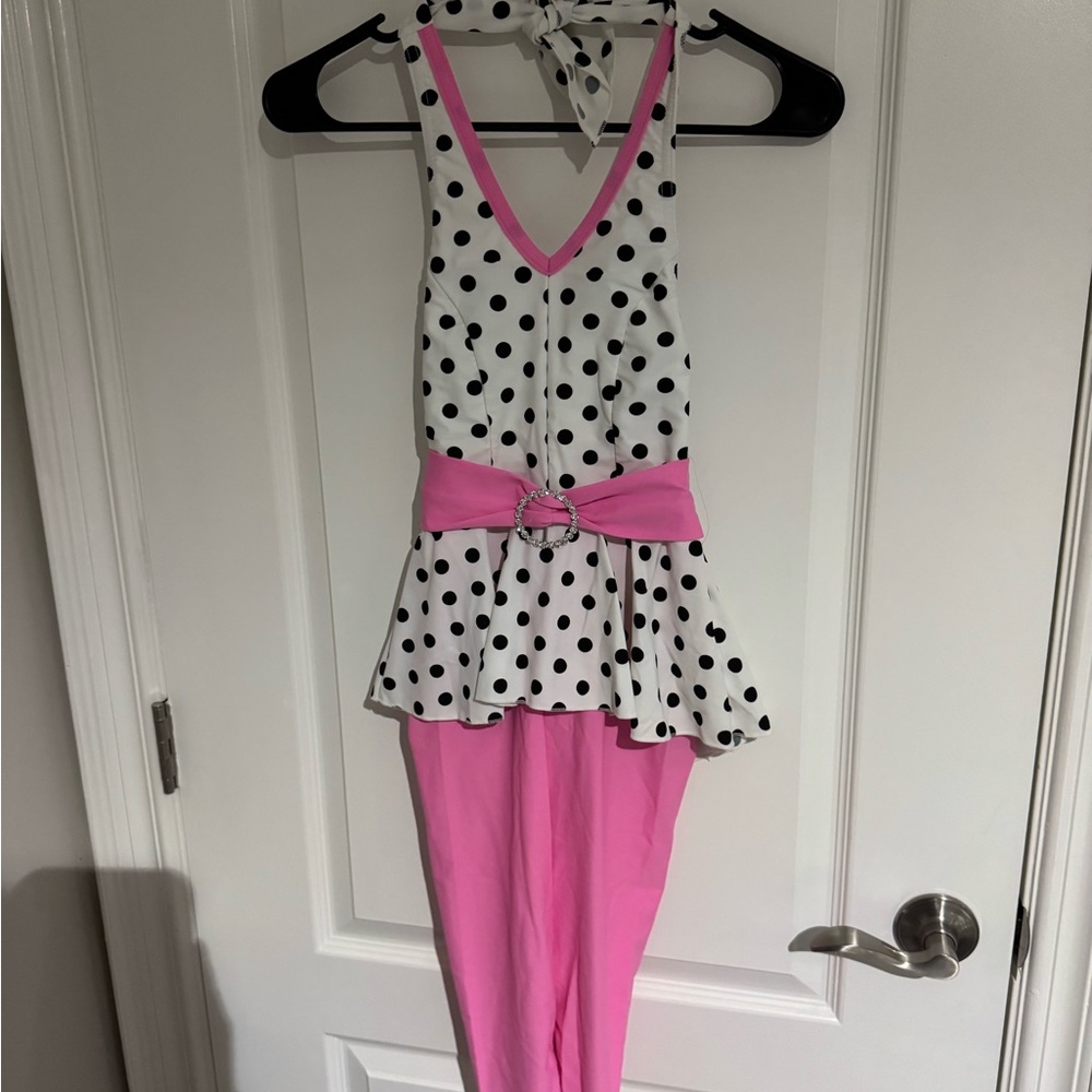Polka Dot Pink Kids Dance Costume
